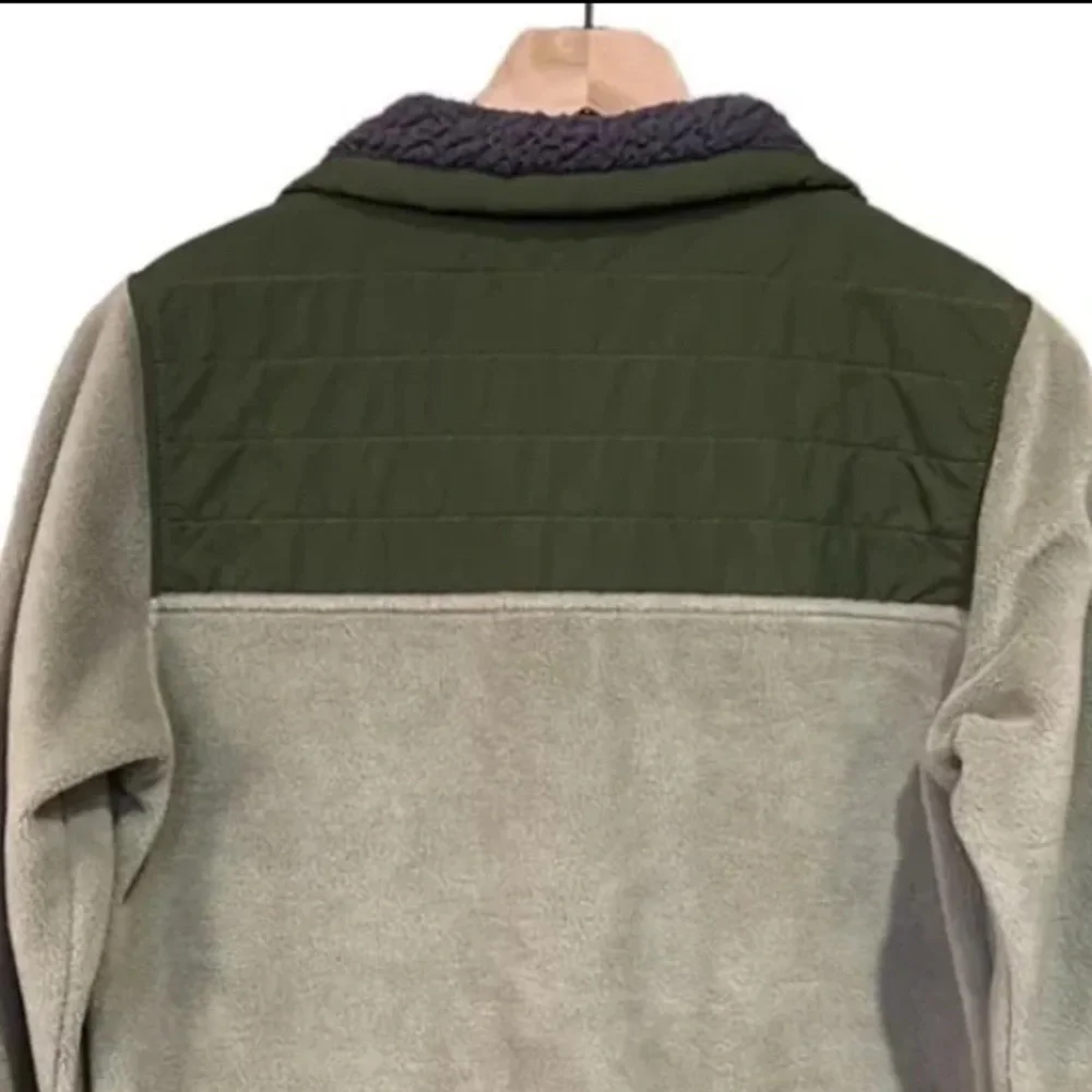 Columbia Women’s Fleece Full Zip Jacket Tan Green Size Small - Picture 10 of 10